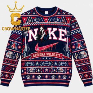 Arizona Wildcats Ghostface Nike Christmas Ugly Sweater