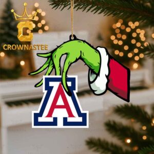 Arizona Wildcats Grinch Hand Stole Logo Christmas Tree Decor Ornament