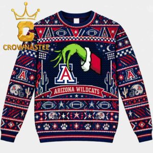 Arizona Wildcats Grinch Hand Stole Logo Christmas Ugly Sweater
