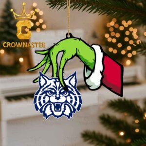 Arizona Wildcats Grinch Hand Stole Secondary Logo Christmas Tree Decor Ornament