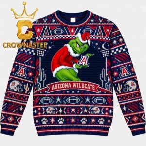 Arizona Wildcats Grinch Stole Logo Christmas Ugly Sweater