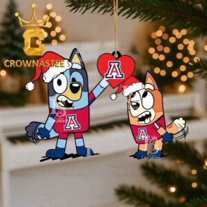 Arizona Wildcats Love Bluey NCAA Football Christmas Tree Decor Ornament