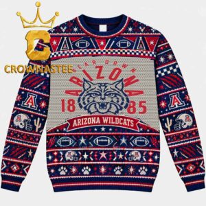 Arizona Wildcats Mascot Bear Down Christmas Ugly Sweater