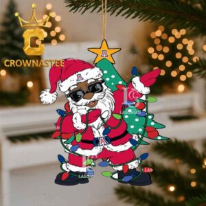 Arizona Wildcats Santa Claus Christmas Tree Decor Ornament