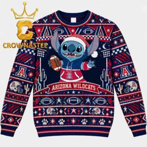 Arizona Wildcats Stitch Football Hoodie Christmas Ugly Sweater