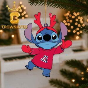 Arizona Wildcats Stitch Santa Christmas Tree Decor Ornament