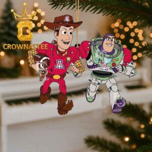 Arizona Wildcats Woody And Buzz Toy Story Christmas Tree Decor Ornament