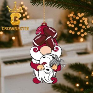Arkansas Razorbacks Gnomes Helmet Christmas Ornament