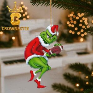 Arkansas Razorbacks Grinch Stole Football Logo Christmas Ornament