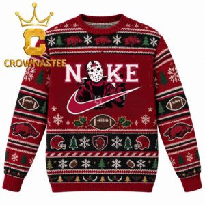 Arkansas Razorbacks Jason Voorhees Nike Christmas Ugly Sweater