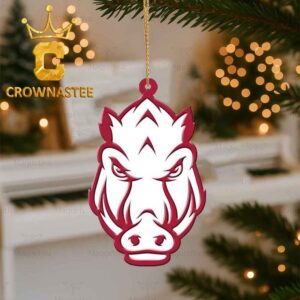 Arkansas Razorbacks Logo Head Christmas Ornament