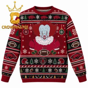 Arkansas Razorbacks Pennywise Horror Sport Christmas Ugly Sweater
