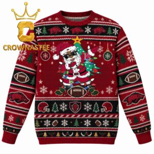 Arkansas Razorbacks Santa Claus Christmas Ugly Sweater