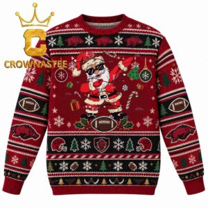 Arkansas Razorbacks Santa Claus NCAA Christmas Ugly Sweater