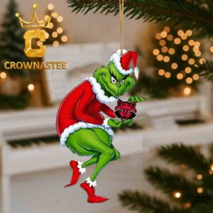 Arkansas State Red Wolves Grinch Stolen Logo Christmas Tree Decor Ornament
