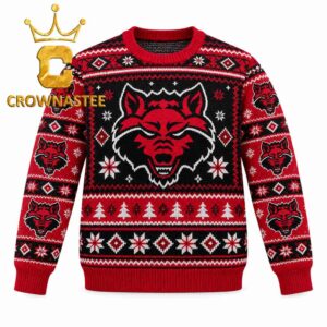 Arkansas State Red Wolves Logo Christmas Ugly Sweater
