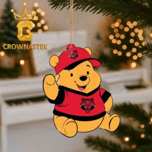 Arkansas State Red Wolves Pooh Bear Christmas Tree Decor Ornament