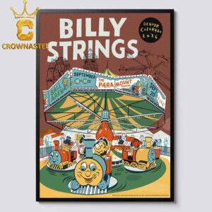 Billy Strings The Paramount Theatre Ball Arena 2026 Tour Denver CO September 18th 19th 20th Home Decor Poster Canvas