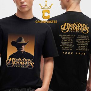 Brandon Flowers 2026 Tour Dates Thrasher Photo Two Sided T-Shirt