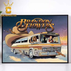 Brandon Flowers Thrasher 2026 Tour Bus Home Decor Poster Canvas