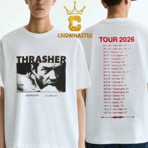 Brandon Flowers Thrasher 2026 Tour Dates Photo Two Sided T-Shirt