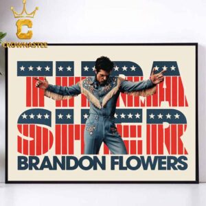 Brandon Flowers Thrasher 2026 Tour Stars And Stripes Home Decor Poster Canvas