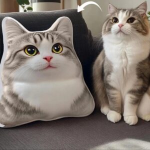 Custom Shaped Dog Cat Pet Personalize Gift Pillow