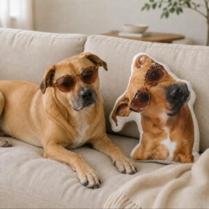 Custom Shape Dog Pet Personalize Pillow 3