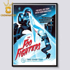 Foo Fighters Commonwealth Stadium 2026 Edmonton AB September 17th Take Cover Tour Home Decor Poster Canvas