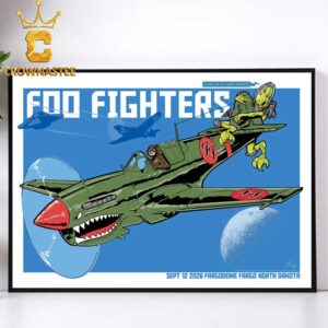 Foo Fighters Fargodome 2026 Tour Fargo North Dakota September 12th Home Decor Poster Canvas