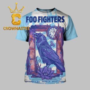 Foo Fighters Mosaic Stadium 2026 Tour Regina SK September 15th All Over Print T-Shirt