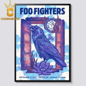 Foo Fighters Mosaic Stadium 2026 Tour Regina SK September 15th Home Decor Poster Canvas