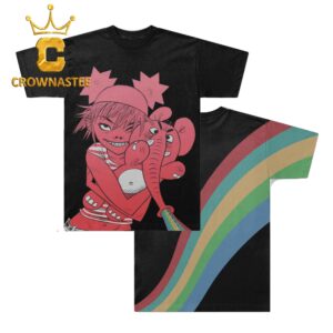 Gorillaz Rainbow Elephant All Over Print T-Shirt