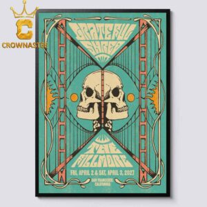 Grateful Shred The Fillmore Fri April 2 & Sat April 3 2027 San Francisco California Home Decor Poster Canvas