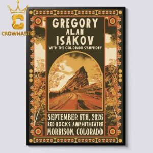 Gregory Alan Isakov Red Rocks Amphitheatre 2026 Morrison CO September 6th Home Decor Poster Canvas