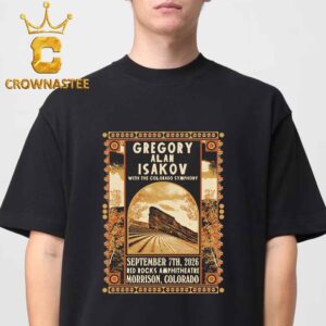 Gregory Alan Isakov Red Rocks Amphitheatre 2026 Morrison CO September 7th Unisex T-Shirt