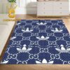 Gucci Adidas Monogram Luxury Brown Pattern Home Decor Area Rug Carpet Doormat