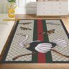 Gucci Monogram Black White Rug Carpet Doormat
