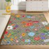 Gucci Monogram Floral Luxury Red White Pattern Home Decor Area Rug Carpet Doormat