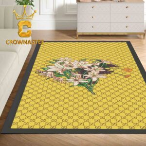 Gucci Monogram Flower Home Decor Area Rug Carpet Doormat