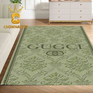Gucci Monogram Green Luxury Pattern Home Decor Area Rug Carpet Doormat