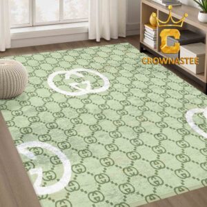 Gucci Monogram Luxury Big Logo Pattern Home Decor Area Rug Carpet Doormat