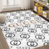 Gucci Monogram Luxury Blue Pattern Home Decor Area Rug Carpet Doormat
