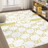 Gucci Monogram Luxury Green Pattern Home Decor Area Rug Carpet Doormat