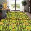 Gucci Monogram Luxury Grey Pattern Home Decor Area Rug Carpet Doormat