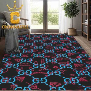 Gucci Monogram Luxury Pattern Decor Area Rug Carpet Doormat