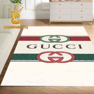 Gucci Monogram Luxury Red Green White Pattern Home Decor Area Rug Carpet Doormat