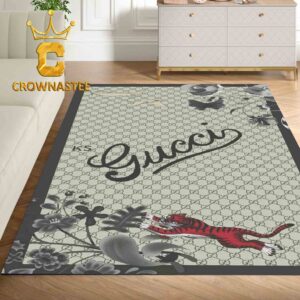 Gucci Monogram Luxury Tiger Home Decor Area Rug Carpet Doormat