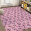 Gucci Monogram Red Area Rug Carpet Doormat