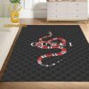 Gucci Skull Monogram Pattern Home Decor Area Rug Carpet Doormat